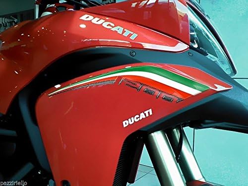 labelbike - 3D Stickers Motorcycle Tail Kit of Protections and Decorations in Resin compatible with Ducati MULTISTRADA 1200 2010-2014 Italyn Tricolor