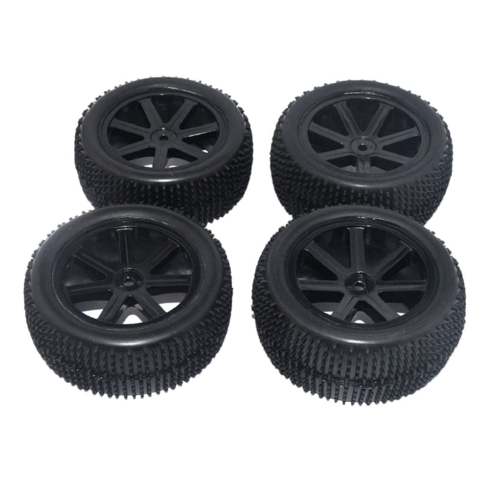 zalati RC Car Wheels 4pcs Neumáticos de Goma Pre-pegados con Cubos para 1/10 Scale RC Crawler Off-Road Truck Car