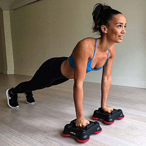 Patented ABLE Fitness System - Ab Roller Wheel, Push-Up Bars, Core Sliders, and Chest Workout Equipment (Sold As a Pair)