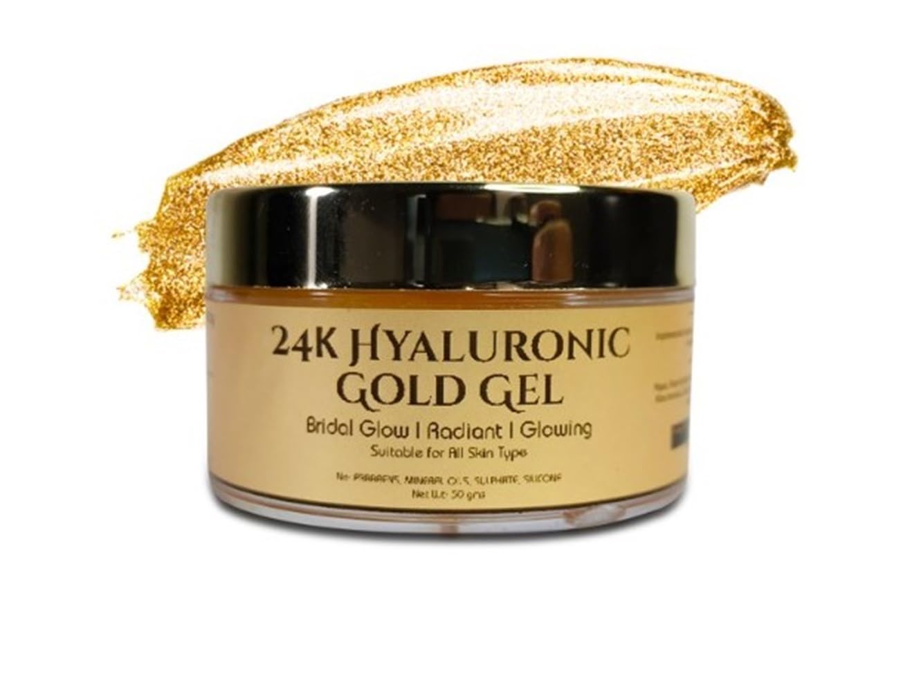 Geo OrganiX 24K Hyaluronic Gold Gel, Bridal Glow, Radiant, Glowing Skin (100gm)
