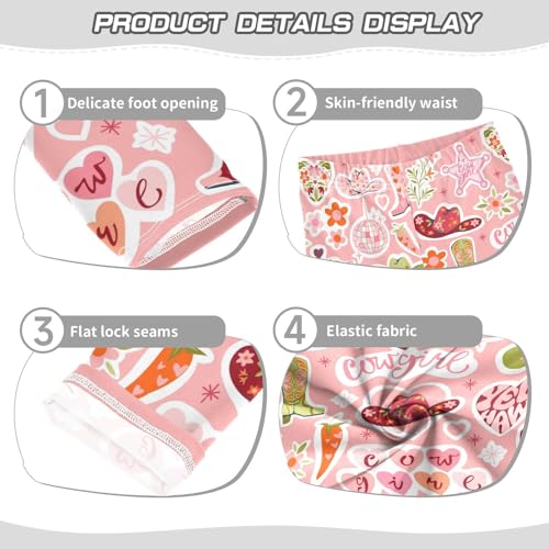 Girls' Leggings Yoga Pants Cute Printed Girls Stretch Leggings Ankle Length 4-10 Years4