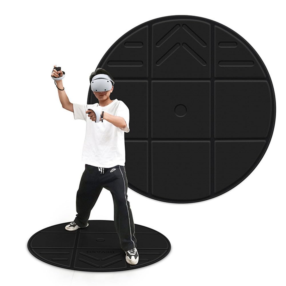 ZYWUOY VR Bodenmatte für Meta 3S, rutschfestes, faltbares PU-Spielpad, immersives Surround-Gaming-Zubehör