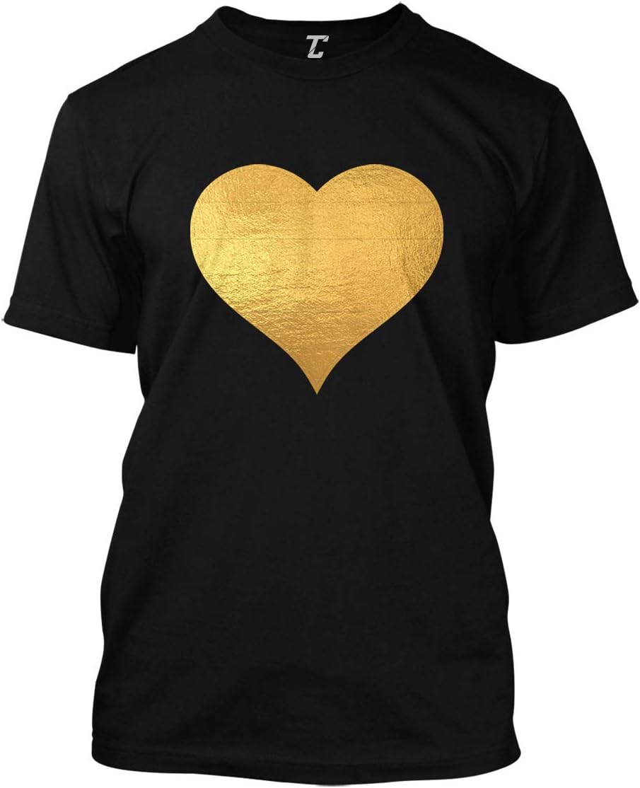 Gold Heart - Love Romantic Men's T-Shirt