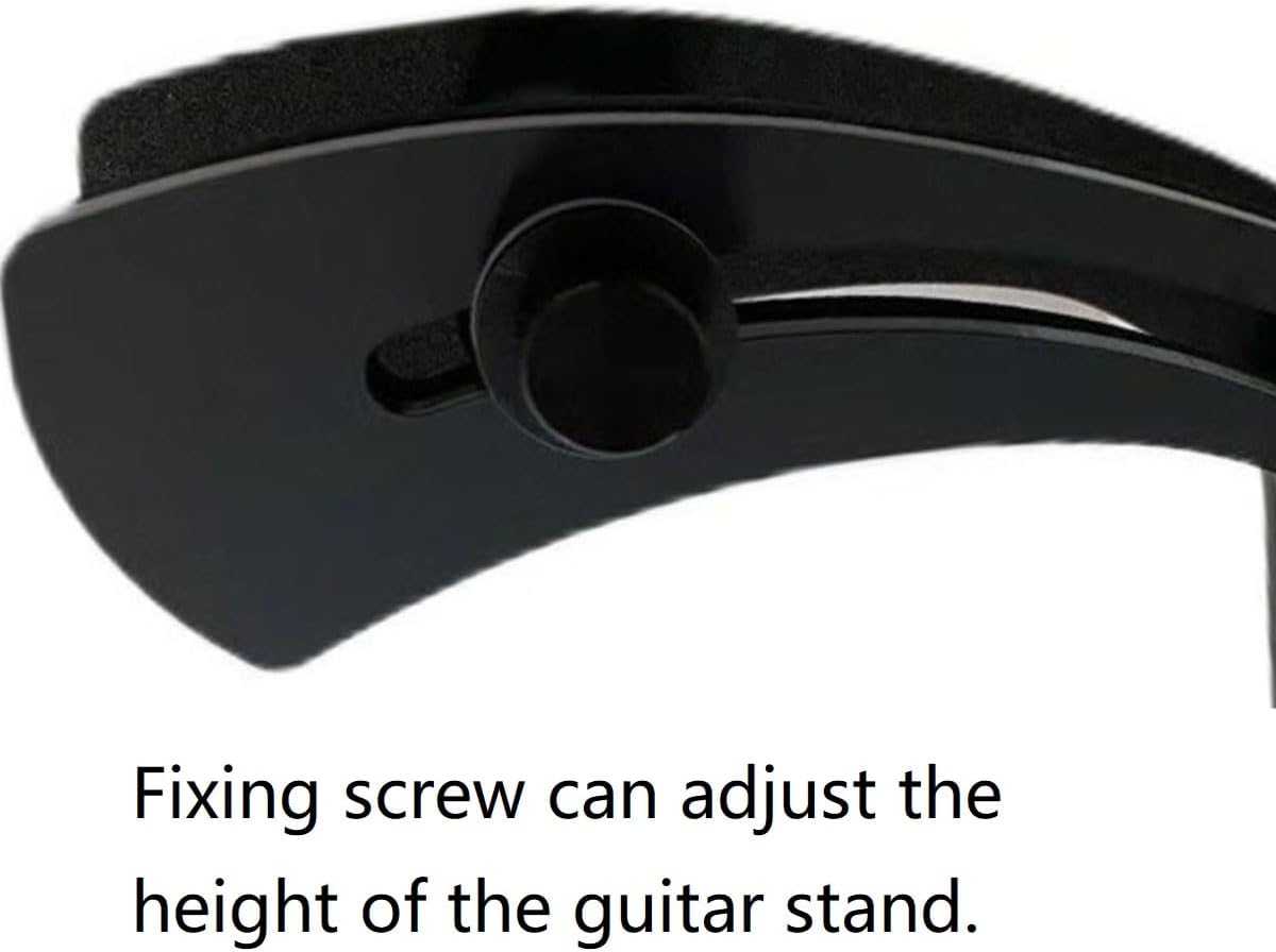 Guitar Support Electric Guitar Rest Adjustable Professional Electric Guitar Foot Stool Plastic and Metal Guitar Footstool Leg Stand Guitar Lifter for Guitar Players Black
