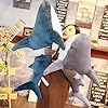 Ryttir Giant 31 Inch Jumbo Shark Plush Pillow, Ultra Soft Huge Shark Stuffed Animal Large Fluffy Gray-Shark Plushies for Cuddling, Christmas Unique Gift for Boys Girls Adults #5
