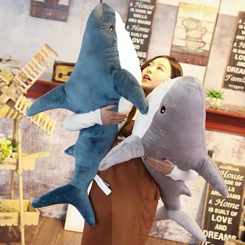 Image of Ryttir XXL Giant Shark Stuffed Animal, Chubbier Shark Pillow Plush Body Pillow, Perfect Christmas Stress Relief Gift for Kids & Women