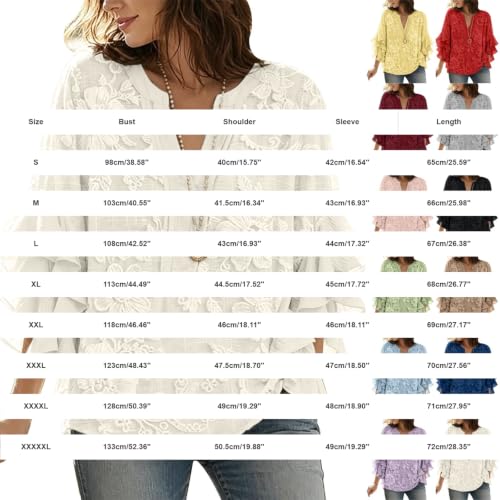 Generic Womens Casual Boho Top Printed Soft 3/4 Ruffle Sleeve Floral Blouse - image 6
