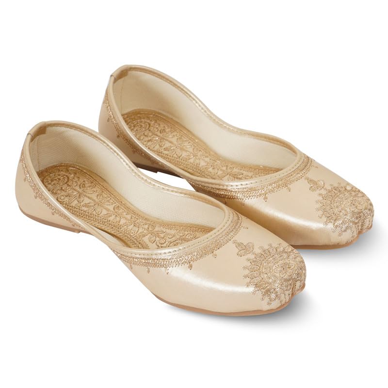 Image of DFR Women Juti | Embroidered Rajasthani Mojari Girls Shoe