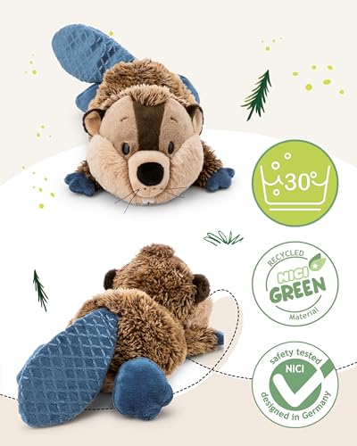 NICI Kuscheltier Biber Harry Woodsnacker 20cm - braun - Weiches Plüschtier – niedliches Stofftier zum Kuscheln & Spielen – tolle Geschenkidee für Kinder & Erwachsene - 62275