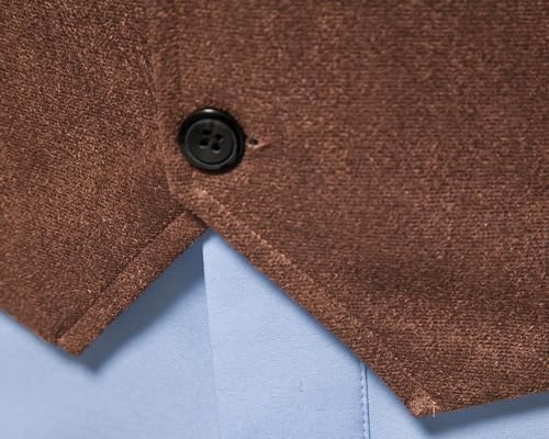 Gilet sans manches en daim MakingDa pour homme avec élégant col en V