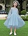Arshiner Girls Light Blue Dress Fall Long Sleeve Party Fancy Easter High Low Dresses Size 10-12