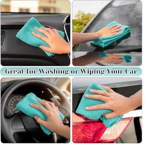 Image of SkyBlue Microfiber Cleaning Cloth 1Roll 20 Sheet 4000+ Times Washable 10X Cheaper Than Paper Kitchen Towel Ultra Absorbent Lint Free Reusable Tear-Away Streak Free Multi-Purpose Use for Home