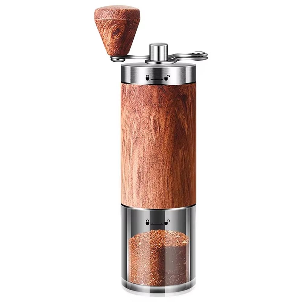 CTRLZS Portable Manual Coffee Grinder Portable Wood Grain Hand Crank Mill Travel