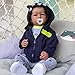 iCradle Reborn Baby Dolls Boy Black Biracial African American Realistic Newborn Baby Dolls Lifelike Ethnic Silicone Reborn Toddler Doll Toy Accessories Gift for Collection & Kids Age 3+
