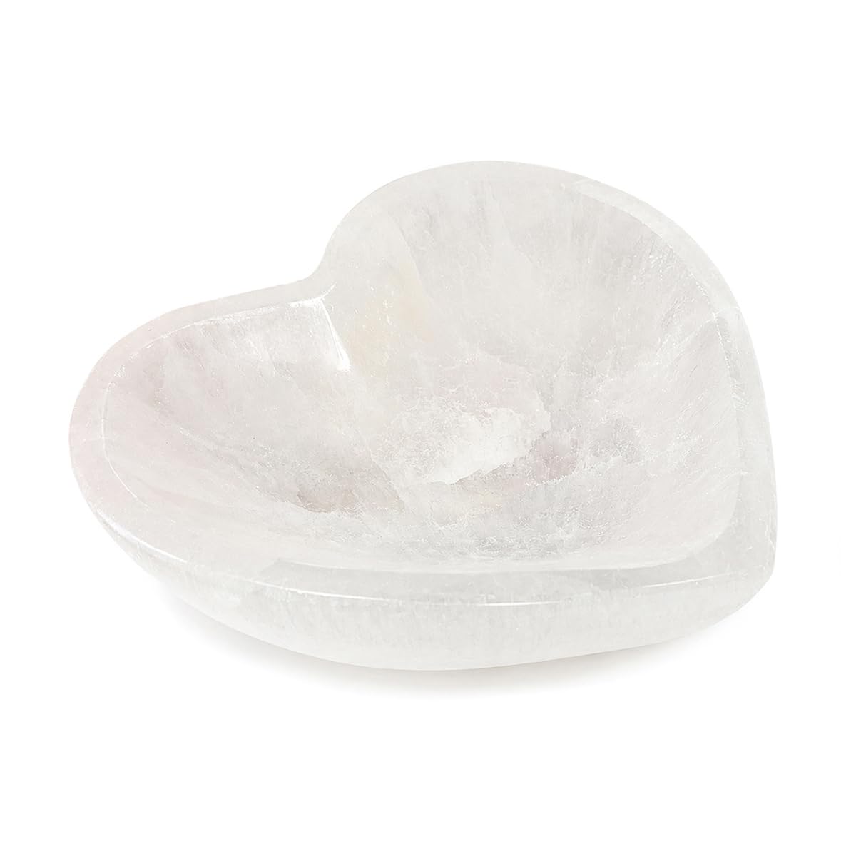 Reiki Crystal Products Natural Selenite Heart Bowl 12 cm | Crystal Charging Bowl for Crystal Cleansing & Energy Charging | Jewelry Holder for Reiki, Meditation, Vastu & Feng Shui | Pack of 1-image-19