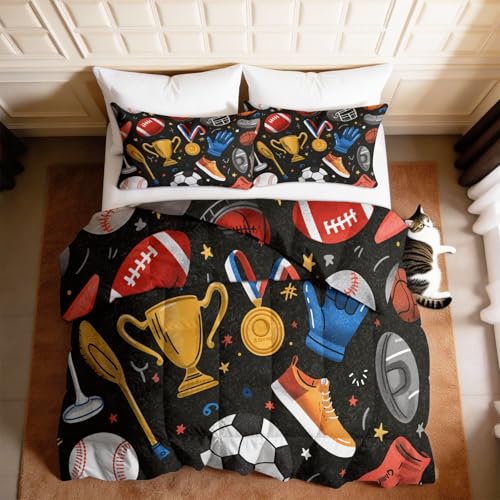 Edredón de calavera 200x200 lavable con dos fundas de almohada rojas 8