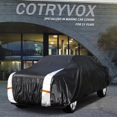 Image of Heavy Duty Chevy C10 /C20 /K10 /K20 /S10 Truck Cover Waterproof All Weather, Outdoor Full Exterior Pickup Truck Cover, Rain, Sun, Wind Protection (Up to 210 in) M