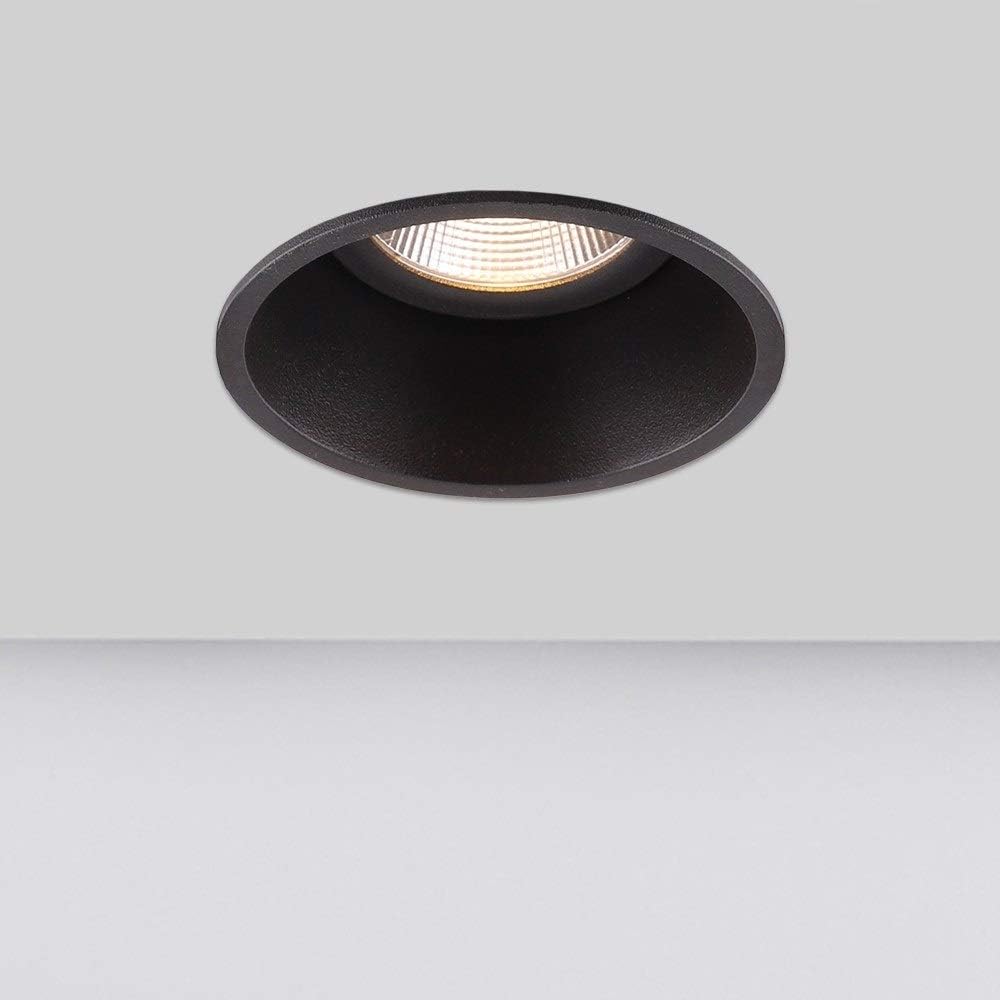 Spotlight，Energy Saving Ceiling Light Fixture Adjustable Aluminum round Led Panel down Lamp Recessed Commercial Grille Cabinet Integrated Spotlight Decoration Living Room Bedroom Office Out