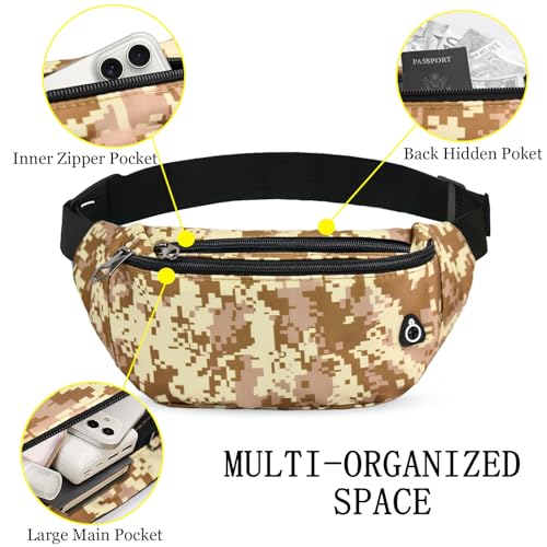 Image of Fanny Pack for Women Men,Crossbody Fanny Pack Water Resistant Sports Waist Bag Pack, Belt Bag for Travel Hiking Running