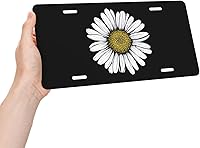 Vista 4 de Placa de matrícula retro Daisy, placa de matrícula delantera decorativa para el auto, placas de matrícula novedosas de aluminio, etiqueta de a-5