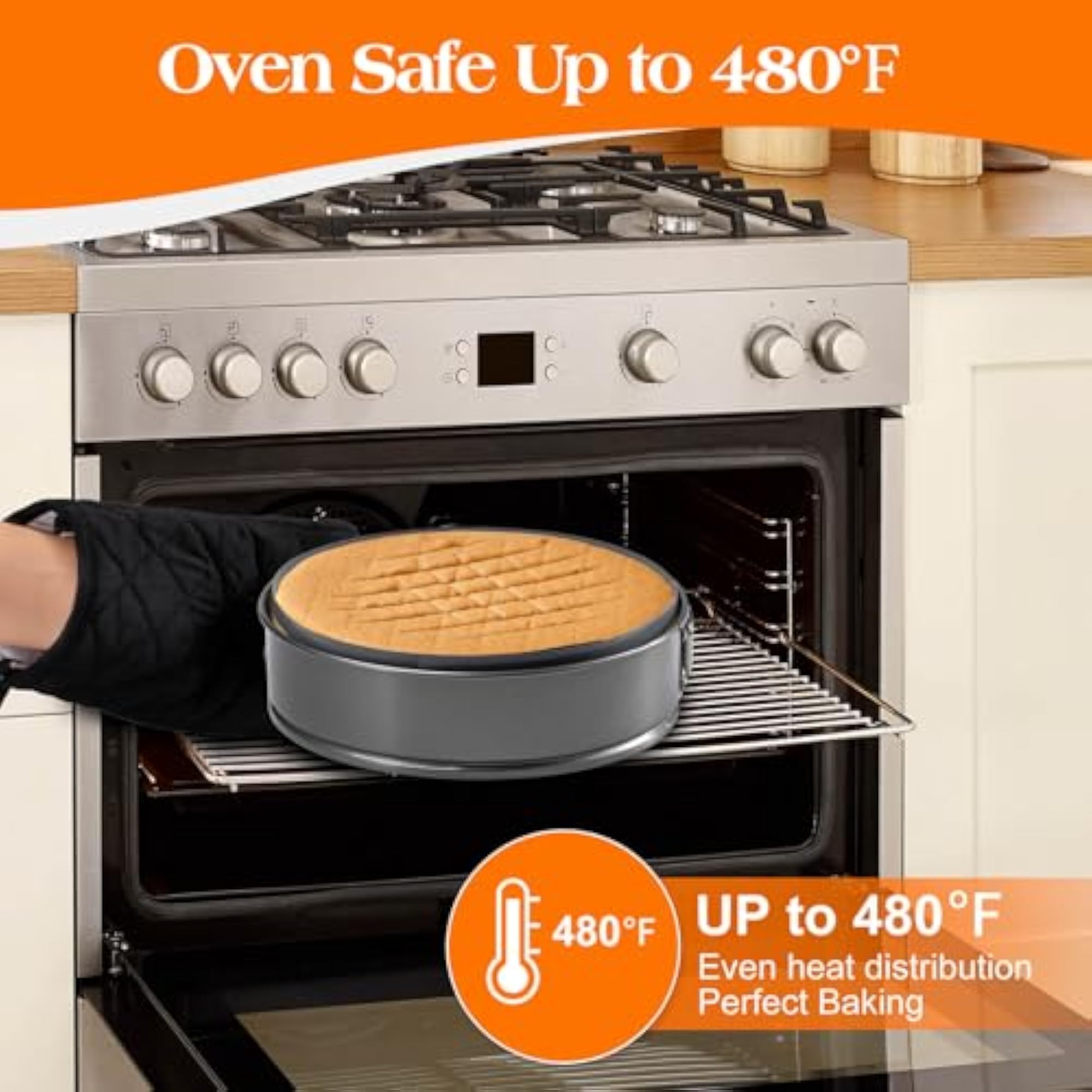 Silicone Baking Mat for 9-Inch Springform Pan, Non-Stick & Easy Clean