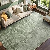 6x9 Ft Large Area Rugs for Living Room, Soft Non-Slip Washable Rugs Modern Abstract Pattern Carpet for Bedroom Indoor Floor Nursery Home Decor (Green)