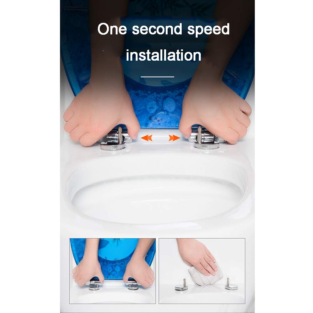 Resina Stampata Sedile WC Sedile del Water Universale A U/V/O Copriwater E Copri Cerniera Morbida A Chiusura Lenta Ecologica E Resistente Facile da Pulire Facile da Installare,G