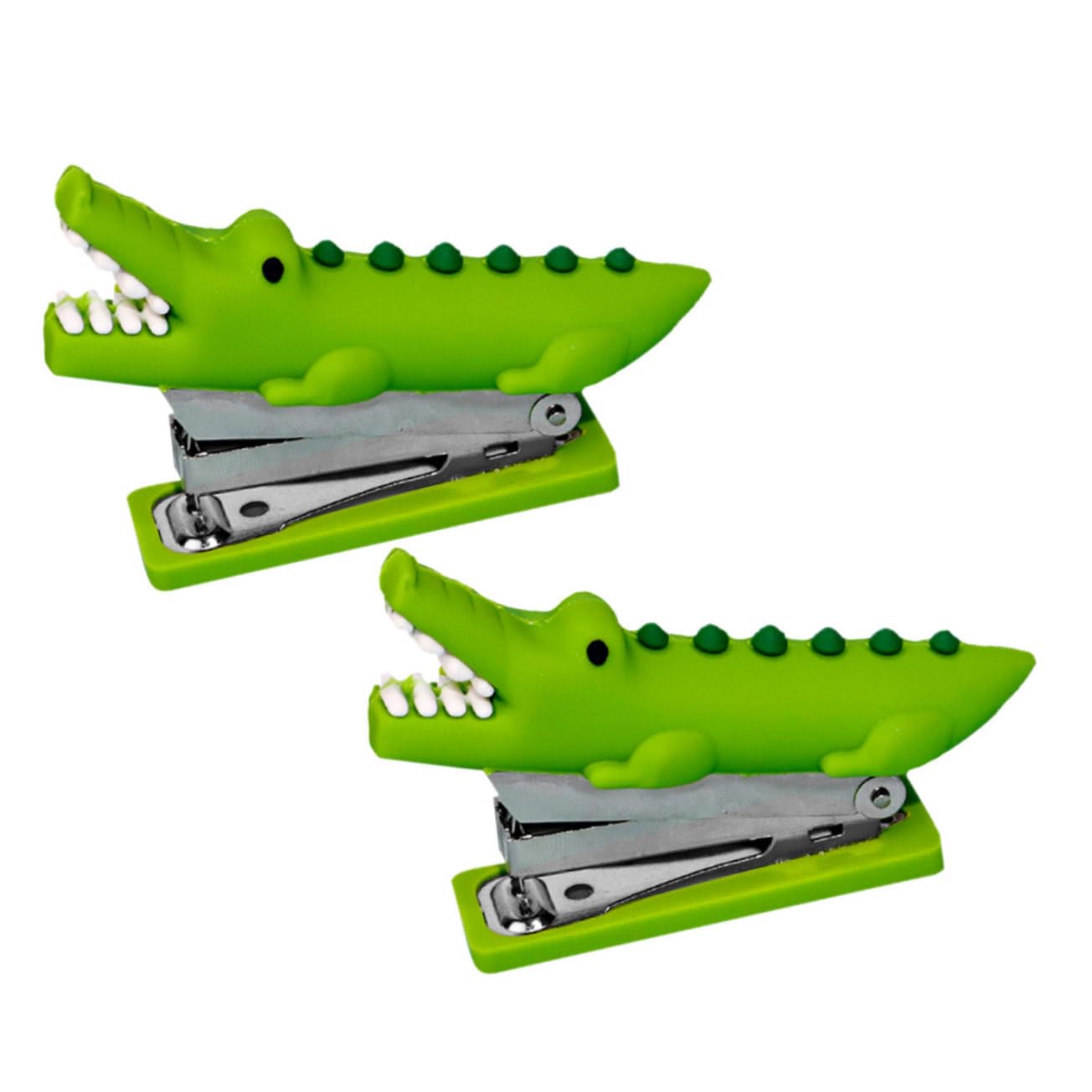 8pezzi Pinzatrice Animale Silicone Cucitrice Divertente e Portatile Per Ufficio e Casa Design Alligatore Per Risparmio Di Spazio e Decorazione