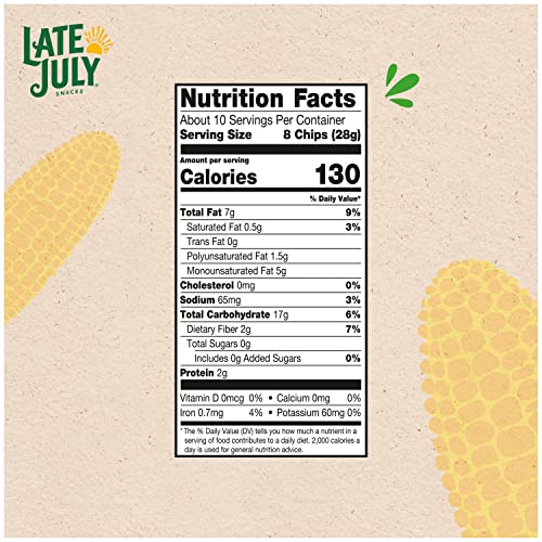 Late July Snacks Thin And Crispy Organic Tortilla Chips With Sea Salt, 10.1 Oz Bag (Pack Of 9) #TOP5