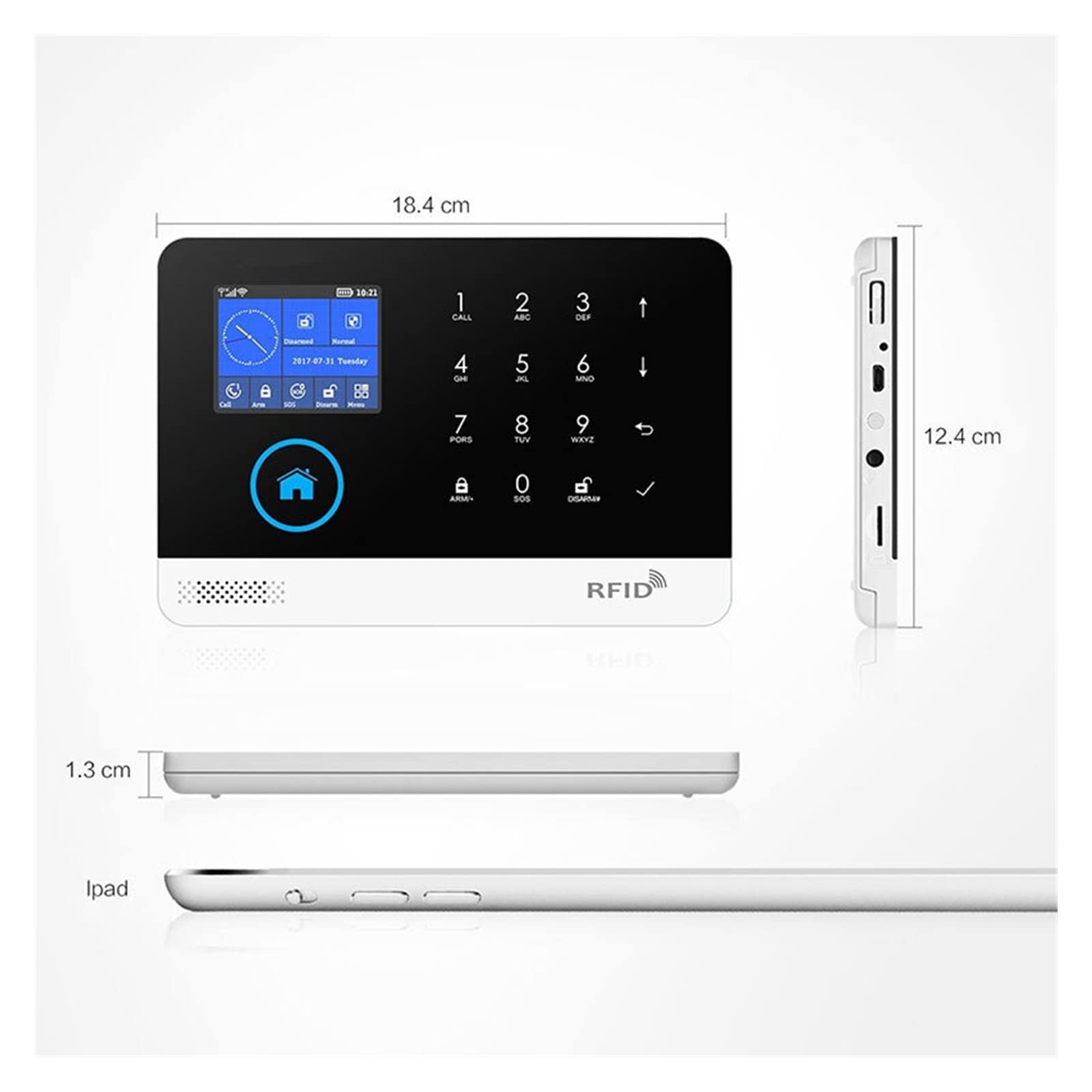 Sistema di Allarme di Sicurezza Domestica, PG-103 Wireless gsm Allarme con Metal Detector Finestra Porta Sensore Smart Home Kit di Sicurezza for TUYA App(gsm-Set K)