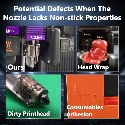 2 Pcs Upgraded 0.2mm H2D/H2C/P2S/H2S/X2D Hotend with Anti-Stick MPVD Coating - High Speed Hardened Steel Nozzle for Bambu Lab P2S,X2D,H2 Series,A1/A1MiNIi 3D Printers, 3d printer Parts & Accessories