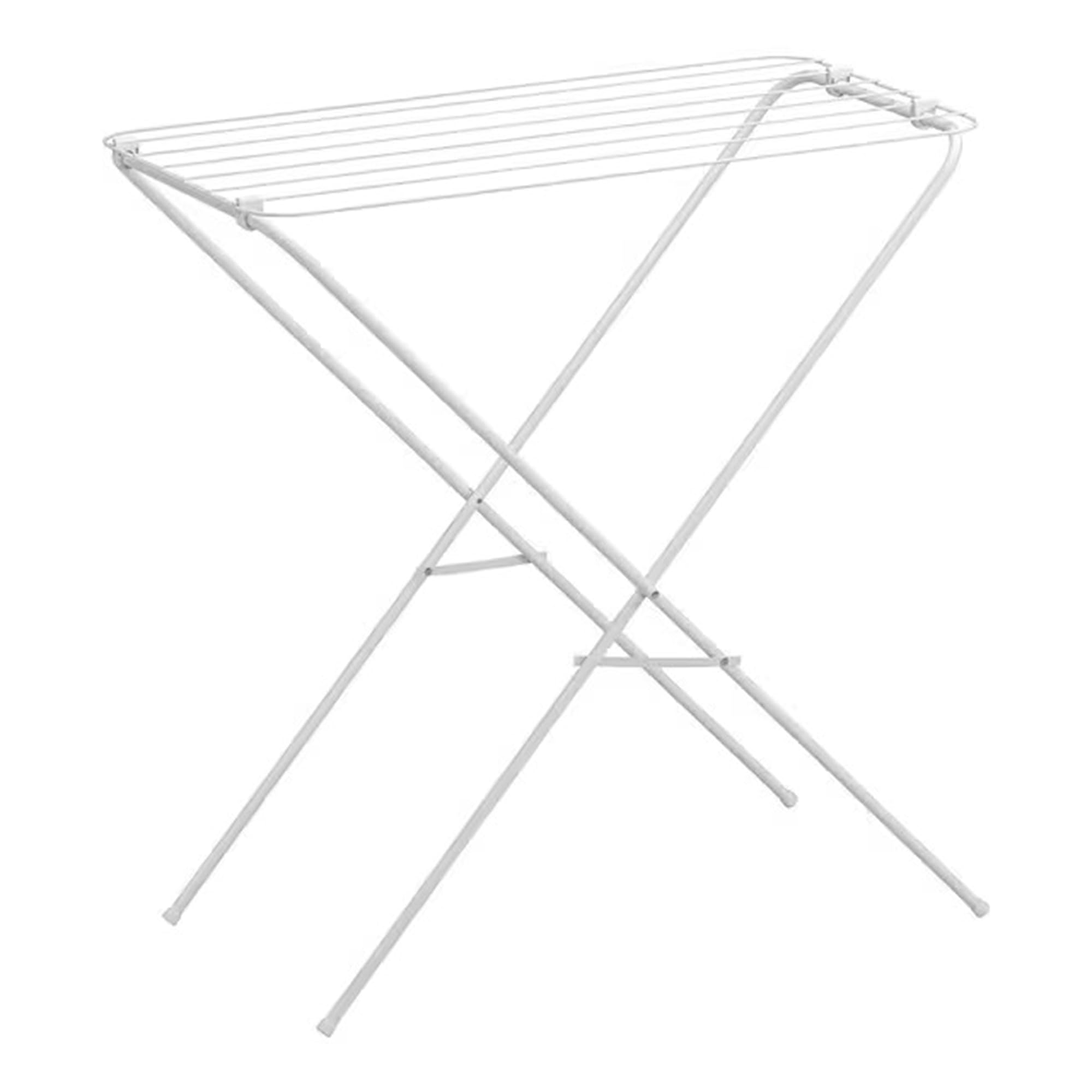 AOC24 - Foldable Clothes Drying Rack - Stainless Steel 6m Dryer Rack - Free Standing Laundry Horse Drying Rail - Indoor Outdoor Portable Airer Towel Rack - L79cm x W40cm x H82cm