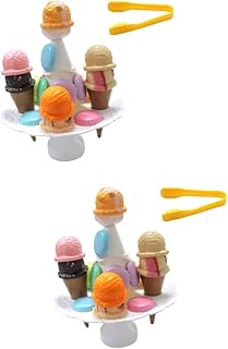 Toyvian 2 Peças Crianças Playset Brinquedo Para Crianças Kidcraft Playset Brinquedos De Mesa Brinquedos De Empilhamento Brinquedos De Doces Crianças Empilhamento Brinquedo Crianças Jogo