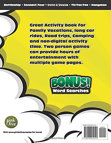 Awesome Vacation Activity Book: Non-Digital Entertainment for Family and Kids, includes Battleship, Dot & Boxes, Tic-Tac-Toe, Word Searches and so much more! image 3