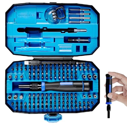 Kit Ferramenta Chaves De Fenda Bits Multifuncional 152 Peças Manutencão Conserto De Eletrônicos Caix