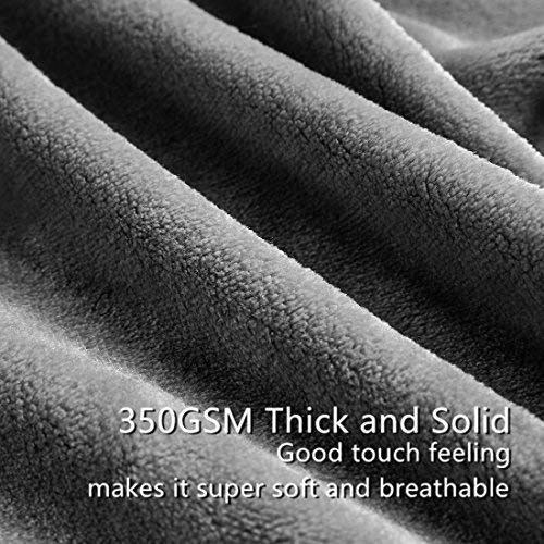 Charm Heart Luxury Fleece Blanket,All Season 350Gsm Blanket Super Soft Lightweight Warm Blanket For Home Bed Blankets King Size, Dark Grey 90×108 In #TOP2