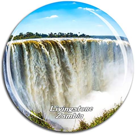 Victoria Falls Livingstone Zambia Fridge Magnet 3D Crystal Glass Tourist City Travel Souvenir Collection Gift Strong Refrigerator Sticker image 4