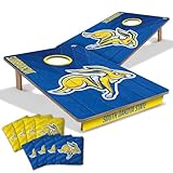 YouTheFan NCAA South Dakota State Jackrabbits 2’ x 3’ Wood Cornhole Game with Logo Bags