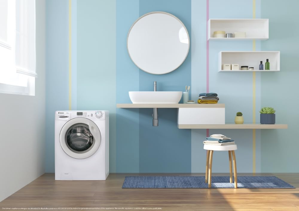 Candy EY284DWM5/1-S - Lavatrice da 8 Kg, Caricamento frontale, 1200 giri, Classe energetica A