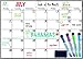 Produktbild DF Creations Magnetischer Monatskalender, Whiteboard, für den Kühlschrank,Organizer für Küche, inkl. 4 Whiteboard-Stifte und 1 großer Radierer, 30 x 42 cm