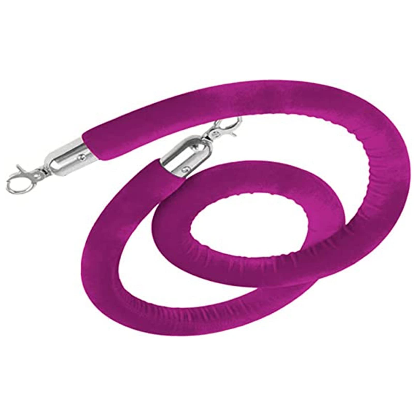 Aksamitna lina słupkowa, Aksamitna barierka linowa do kontroli tłumu Wielokolorowe, wiele rozmiarów z metalowymi haczykami(Purple,4ft/120cm)