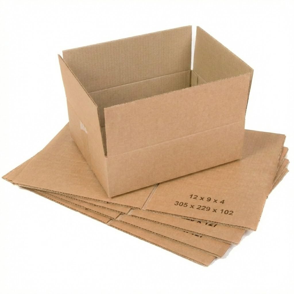 BAG-IT 25x Single Wall Cardboard Packing Boxes 12"x9"x4" (305x229x102mm) Small Parcel Shipping Mailing Postal Gift Cube Postal Shipping Box Mailing Cartons Shipping boxes