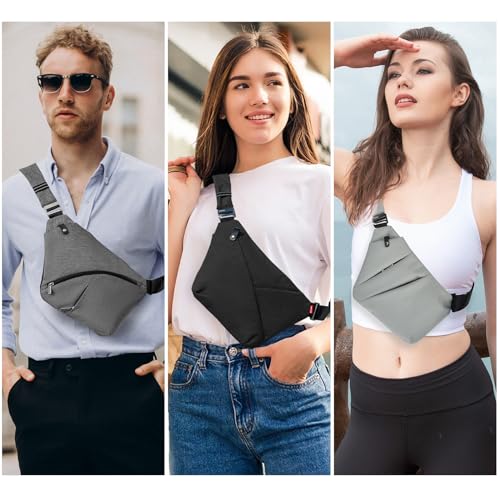 OSOCE Sling Bag Chest Backpack Casual Daypack Shoulder Crossbody Lightweight Anti Theft Outdoor Sport Travel Hiking Bag,Nature Black