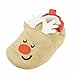 Baby Mädchen Jungen Festliche Hausschuhe Booties Kinderwagen Schuhe Braun Weihnachten Rentier 11 0-6 Monate