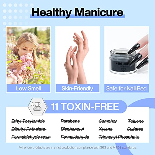 Modelones Pó de imersão na cor preta, em pó francês para unhas e arte em pó Pro Collection System pa