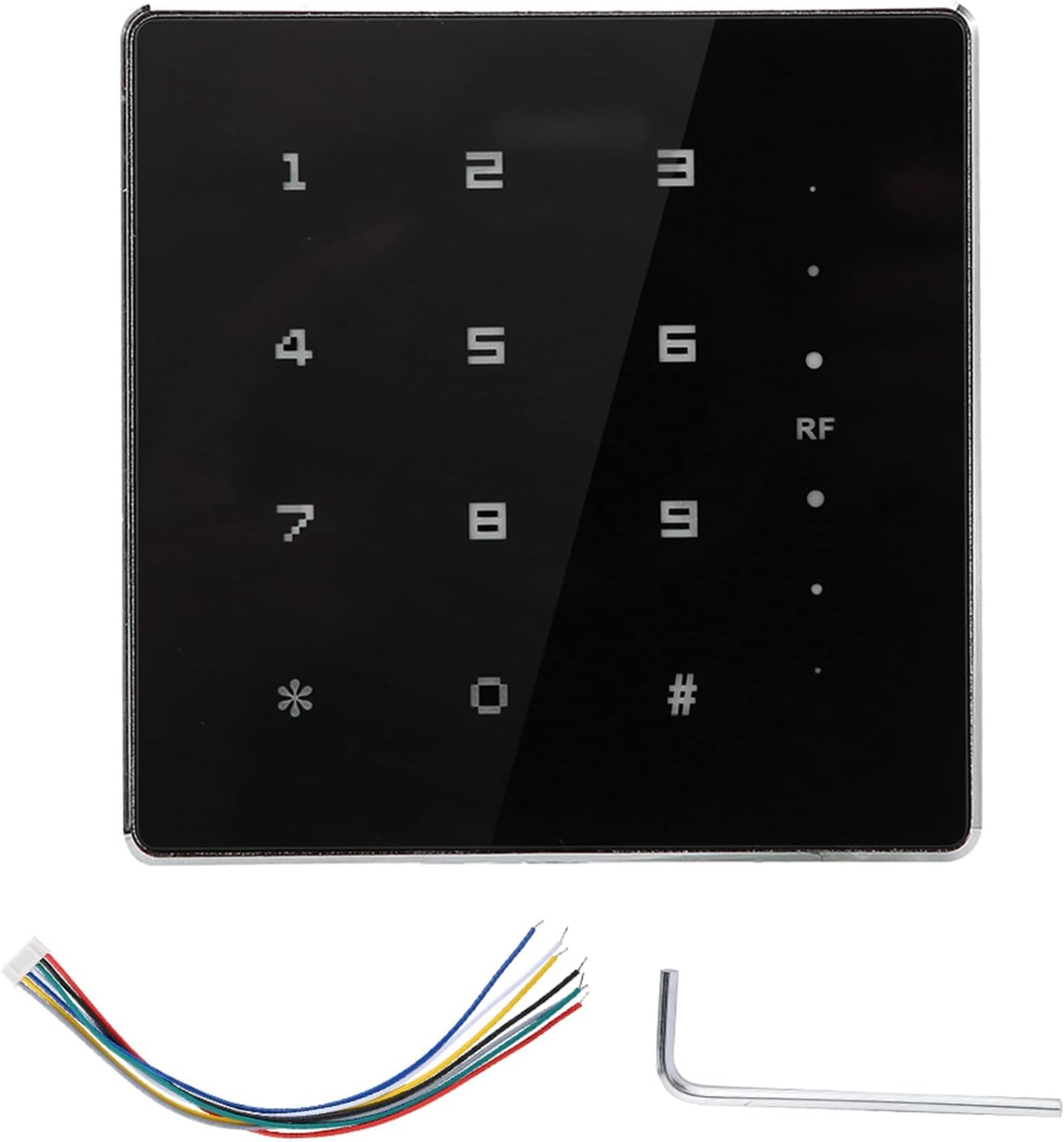 Ultrathin RF RFID Card Reader 125Khz ID, Wiegand26 / 34 Access Control, Silver Metal - High Sensitivity, Anti - Metal Shielding, Durable for Security Systems