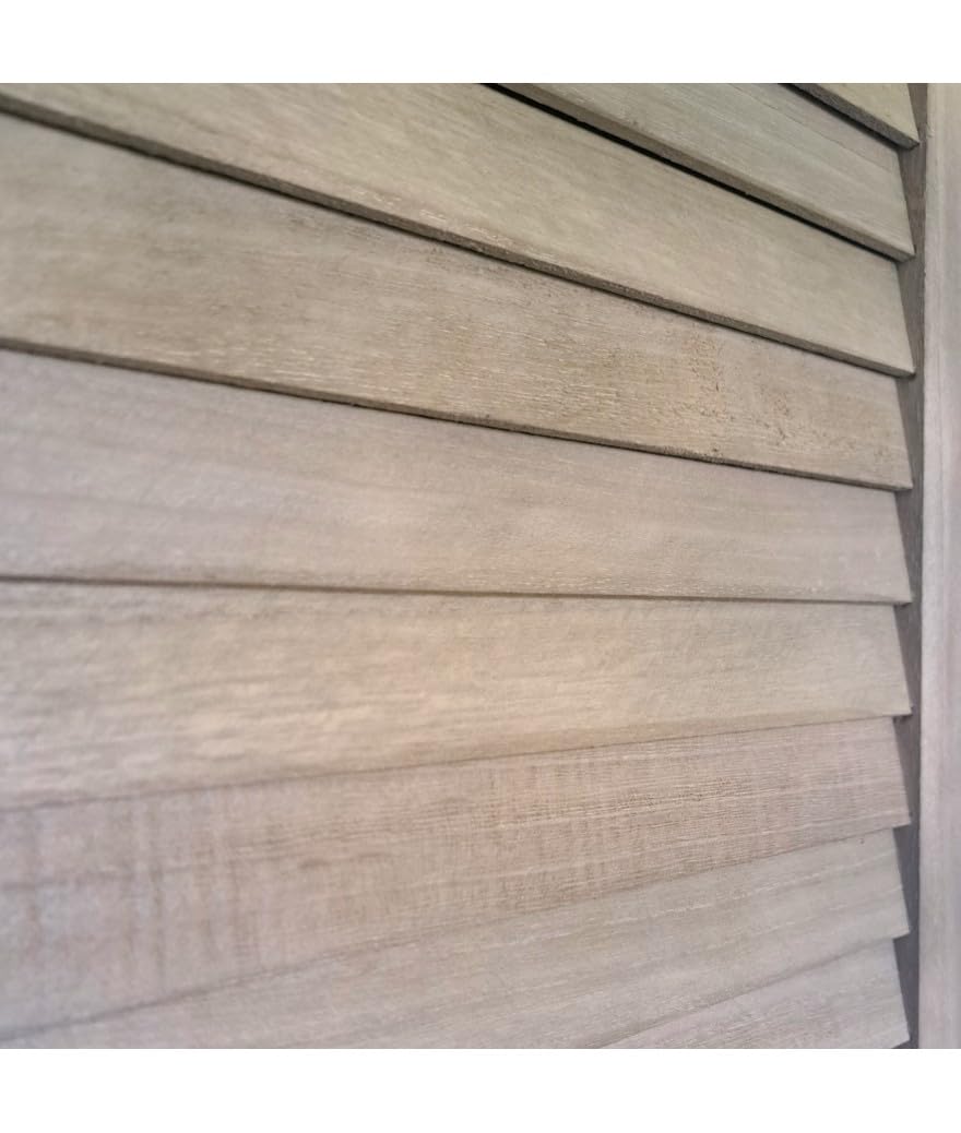 Paravent persienne de 4 pans en Bois, Coloris Brun - Dim : H170 x L160cm - PEGANE -