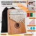 Mulucky 17-key Kalimba thumb piano - portable wooden thumb piano with tuning hammers, learning manual and carrying case, suitable for beginners and music lovers - MK-17TH