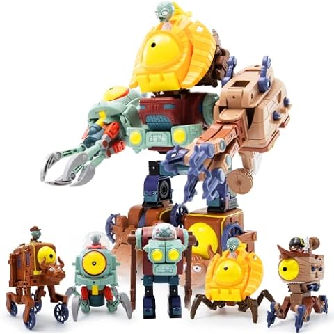 Maikerry 5-in-1 Plants vs. Zombies BOSS Robot Set - Action Figures Toys for Game Fans - Birthday and Party Gifts for Boys & Girls Cover