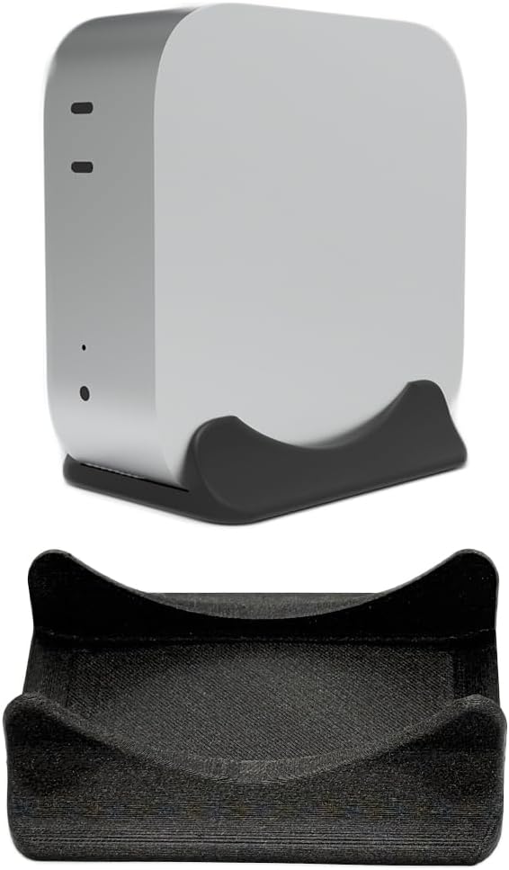 Vertical Desktop Stand for Mac mini M4 2024,Desktop Computer Host Dock Holder, Side Stand Storage Rack for Laptop and Mini PC (Black)